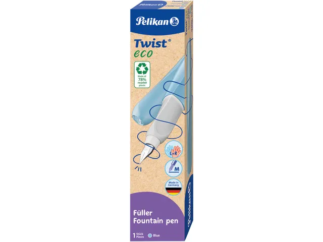 Twist vulpen Eco, met vulling, blauw