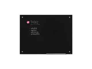Scritto Glasbord Zwart 90x120 cm met stift - 1