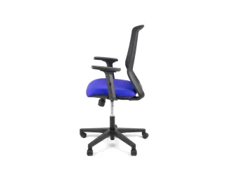 Bureaustoel EN1335 Linea Tekna 01 zwart/blauw met 2D armleuning - 5