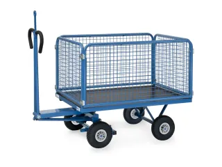 Handtrekwagen Trekoog 6433lz 700kg 1200x800mm Draadgaas Luchtbanden - 1