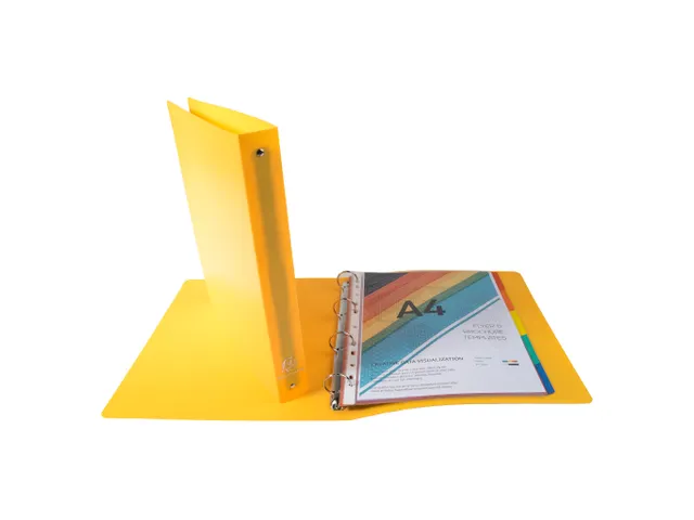 Ringmappe PP OPAK A4+ 4R 30mm geel