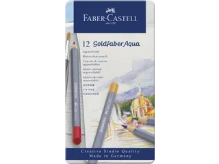 Aquarelkleurpotlood Faber-Castell Goldfaber etui 12 stuks - 2