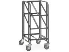 Esd-eurobakkenwagen 9380 250kg 600x400mm 3 Etages Ral7015 Open Frame