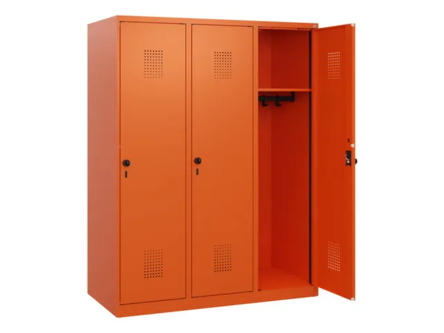 schoollocker,HxBxD 1530x1200x500mm,3vak,vak B 400mm,draaigrendel