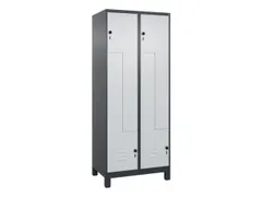 Z-garderobekast,HxBxD 1950x800x500mm,vak B 200/400mm,draaigrendel