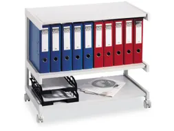bijzetwagen,HxBxD 670x810x430mm,3niveaus,romp lichtgrijs