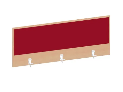 baliepaneel,v. bureau,aanbouw achter,B 1200mm,NE-esdoorn,BN4011-rood