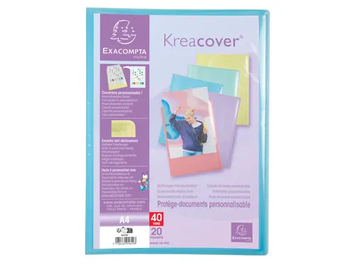 Showalbum A4 20 tas KREACOVER PASTEL Assorti