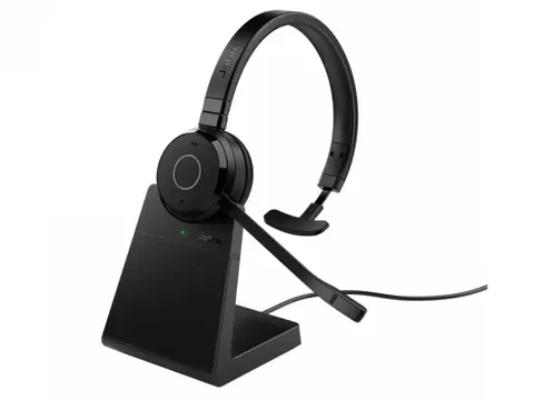 Jabra Evolve 65 TE UC Mono Bluetooth headset met laadstation