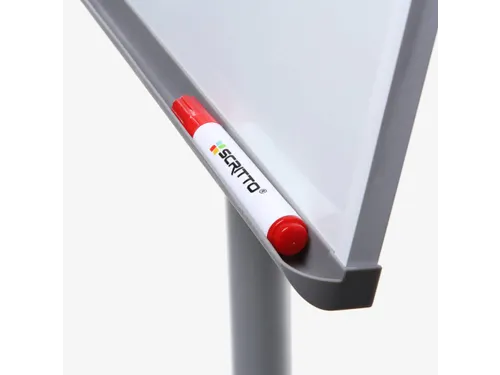 Mobiele Flipchart Vario met ronde stalen voet en wielen
