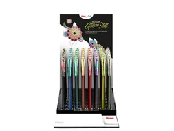 Gelschrijver Pentel K110 Dual medium metallic assorti 8 kleuren