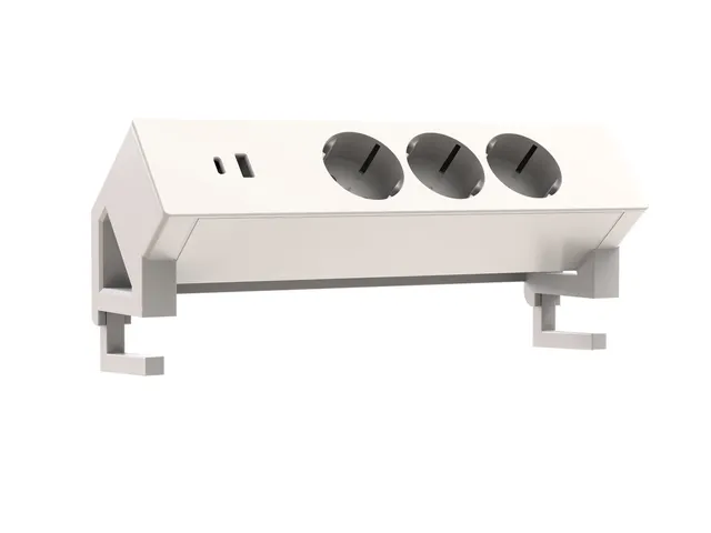 Stekkerdoos Euroseats opbouw 3 voudig USB A+C wit