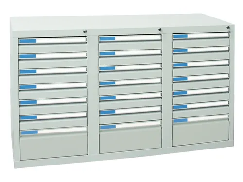 ladekast HxBxD 900x1500x500mm 21laden centrale vergrendeling RAL7035