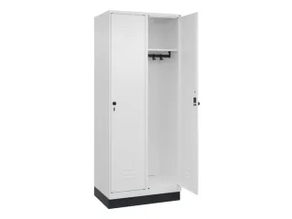 locker,HxBxD 1950x800x500mm,2vak,vak B 400mm,draaigrendel,sokkel - 2