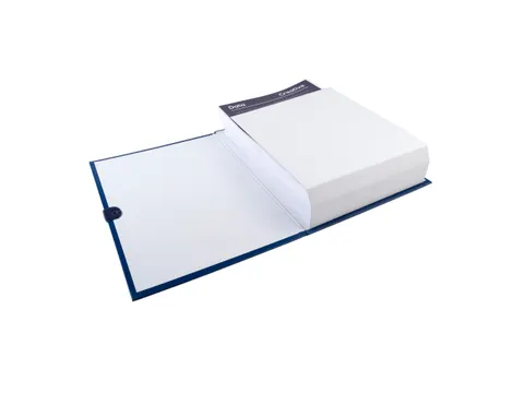 Map uitrekbare rug balacronkaft en Klittenband Donkerblauw 24x32cm A4