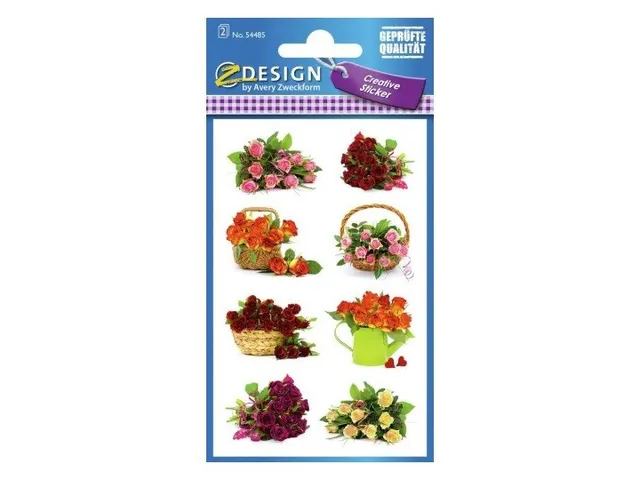 Étiquette en papier Z-design Creative 2 feuilles bouquets