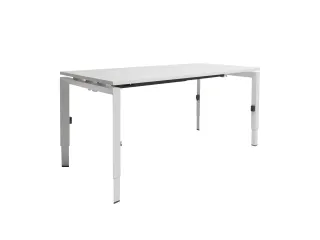 Bureau Linesto N3 hoogte instelbaar 120x80cm Krijtwit, poot Wit - 1