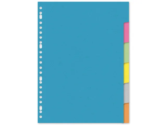 Tabblad Kangaro A4 blanco karton 220gr assorti 23-gaats 6-delig