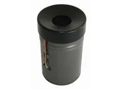 afvalbak,vlamdovend,16l,HxØ 340x245mm,wandmontage,kop zwart