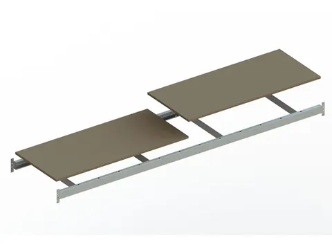 sol en bois p. rayonnage grande largeur lxP 2600x650mm