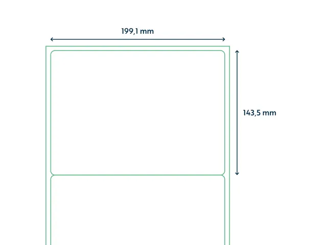 Etiket Rillstab 199.1x143.5mm Wit
