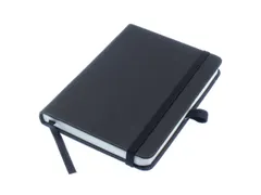 Notitieboek Kangaro A6 zwart lijn PU HC 96 vel 80 grams roomwit met el