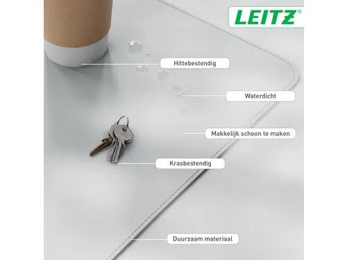 Bureau-onderlegger Leitz 80x40cm oprolbaar grijs