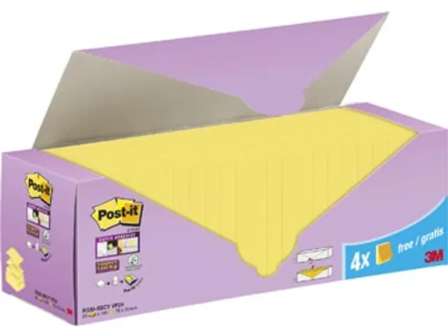 Z-notes 76x76 20+4gratis geel