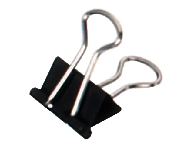Papierklem MAUL 215 foldback 13mm capaciteit 4mm zwart 12 stuks