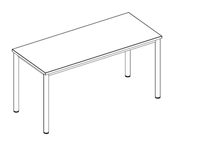 In hoogte verstelbaar bureau HxBxD 720-840x1400x600mm BZ-grijs