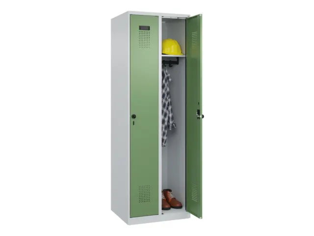 locker,HxBxD 1850x600x500mm,2vak,vak B 300mm,draaigrendel