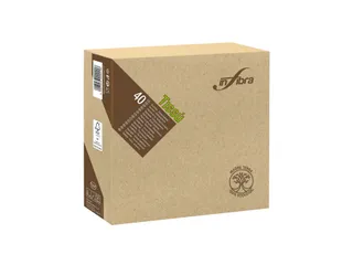 Servet 38x38cm 1/4Vouw Infibra Madre Terra P-to-P 2-Laags 1440st Beige - 1