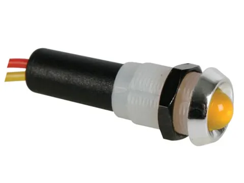 Led Lamp 5V Geel - Chromen Behuizing