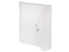 enveloptas transparant A4 met stretchplooi perforatierand en klittenba