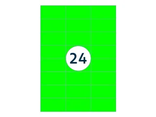 Etiket Rillprint 70x37mm fluorgroen 2400 etiketten - 4