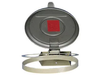 Afvalverzamelaar 120 Liter Enkelvoudig Wandmontage Deksel Zilver - 1