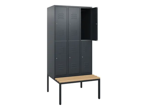 Dubbeldekse dekenkist,HxBxD 1950x900x815mm,3x2vak.,vak B 300mm