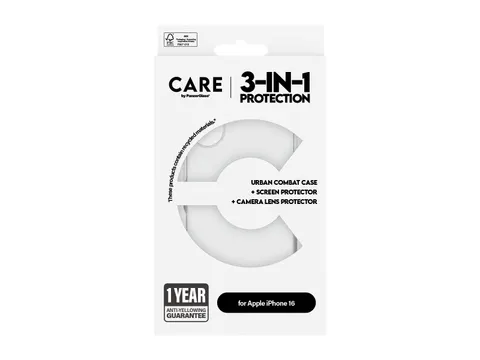 PanzerGlass | CARE by Flagship 3-in-1 Bundle iPhone 16, Apple, A