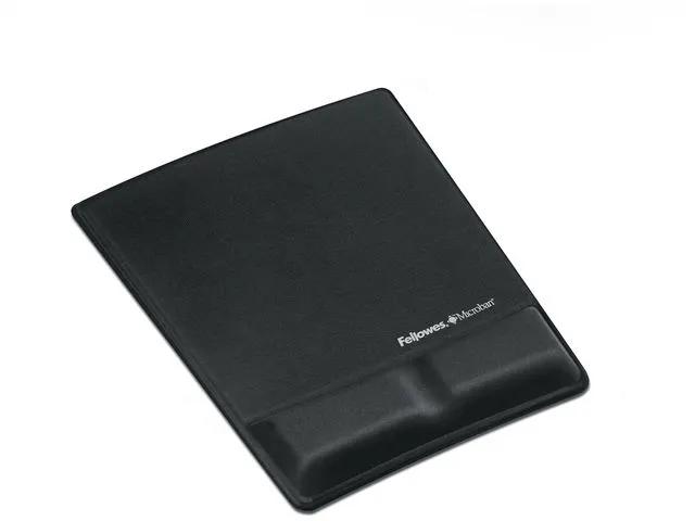 Repose-poignet, tapis de souris avec coussin repose-poignet, noir, pro