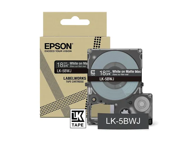 C53S672083 Epson 18mm zwart wit LK5BWJ lettertape mat 8m