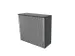 opzetkast,v. roldeurkast,HxBxD 1070x1200x445mm,roldeur,MS-donkergrijs