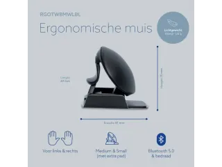 Ergonomische muis R-Go Twister Ambidexter Links/Rechts bluetooth - 7