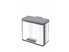 poubelle à pédale 1x9l/1x17l HxlxP 430x470x340mm