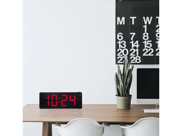 Horloge de table/murale NeXtime Digital Clock Red de 27,2 x 10,8 cm
