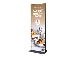 Totem Paneel+ Dubbelzijdige Display 70x200cm Zwart frame