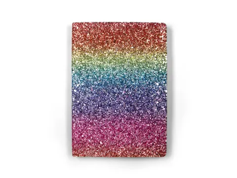 Notitieboek Paperclip Rainbow A5 lijn 96 vel 100gr glitter