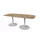 Linesto vergadertafel 240x120 deens ovaal honey castello 25mm alu