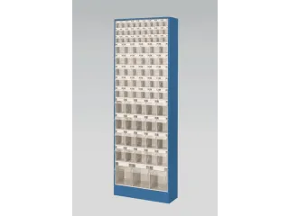 Transparante Magazijnbakken 80Bakken Abs-Kunststof Corpus Ral5007 - 2