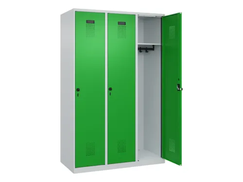 locker,HxBxD 1850x1200x500mm,3vak,vak B 400mm,draaigrendel