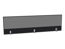 opzetpaneel,v. bureau,aanbouw achter,B 2000mm,CC-zwart,BN8078-grijs